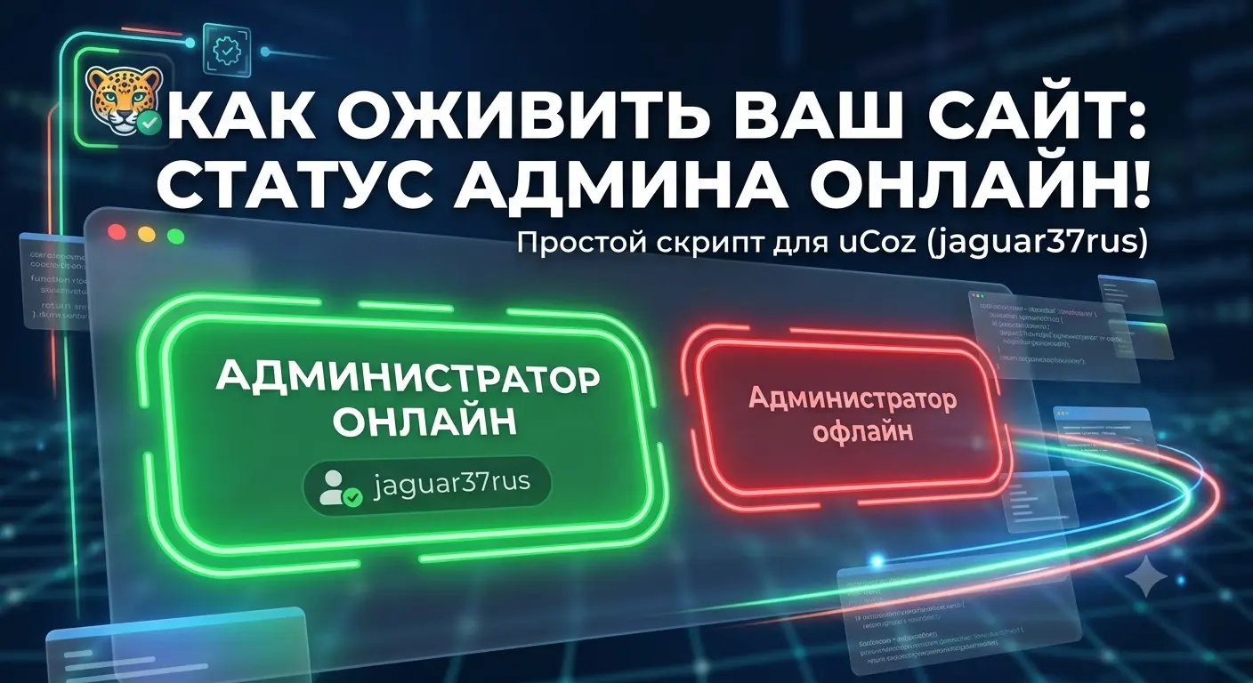 Создаем эффект присутствия: Как добавить статус «Админ онлайн» на ваш uCoz сайт